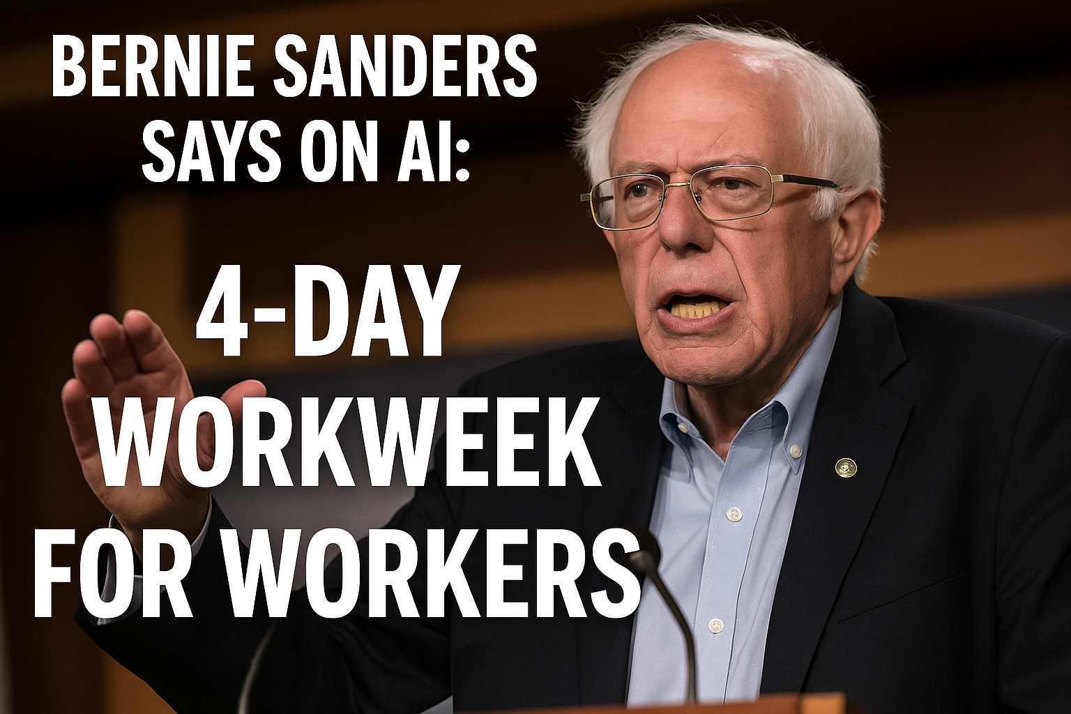 Bernie Sanders Says on AI 4-Day Workweek for Workers